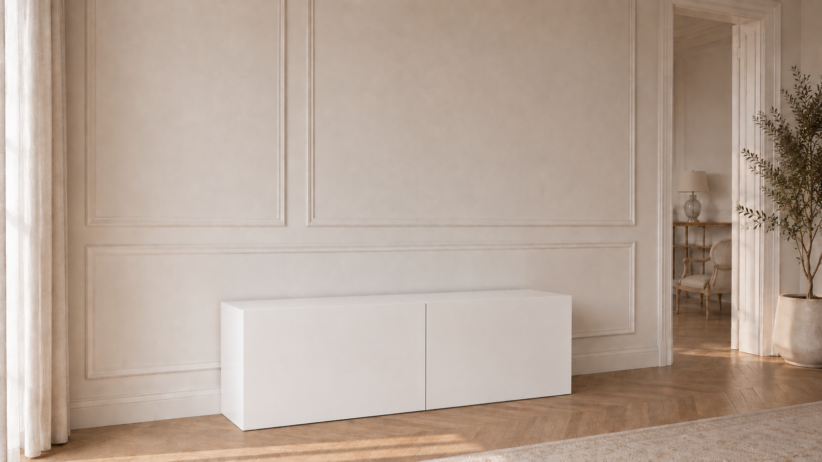 Nachher Bild einer aufgewerteten IKEA BESTÅ Kommode