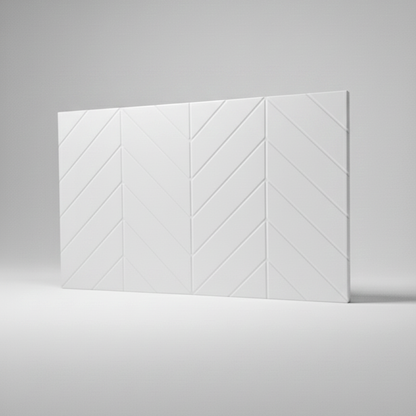 Boneo kleine Möbelfront für IKEA BESTÅ – weisse Designfront mit geometrischem Chevron-Relief von Frontura