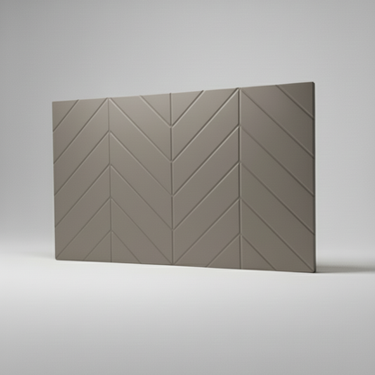 Boneo kleine Möbelfront für IKEA BESTÅ – grau-beige Designfront mit geometrischem Chevron-Relief von Frontura