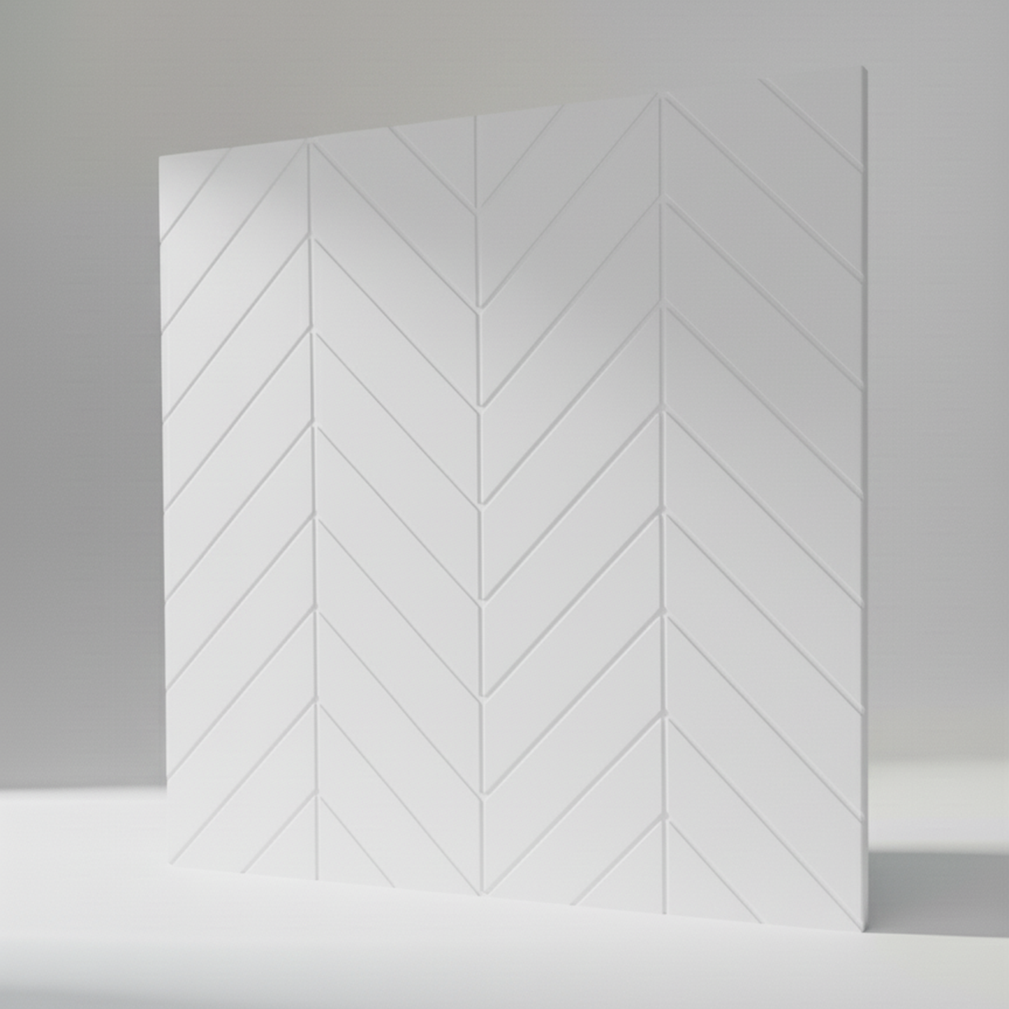 Boneo große Möbelfront für IKEA BESTÅ – weisse Designfront mit geometrischem Chevron-Relief von Frontura