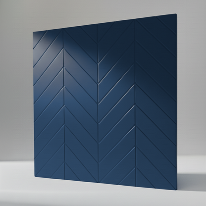 Boneo große Möbelfront für IKEA BESTÅ – dunkelblaue Designfront mit geometrischem Chevron-Relief von Frontura
