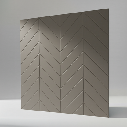 Boneo große Möbelfront für IKEA BESTÅ – grau-beige Designfront mit geometrischem Chevron-Relief von Frontura