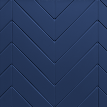 Detail der Boneo Möbelfront für IKEA BESTÅ in dunkelblau mit geometrischem Chevron-Relief