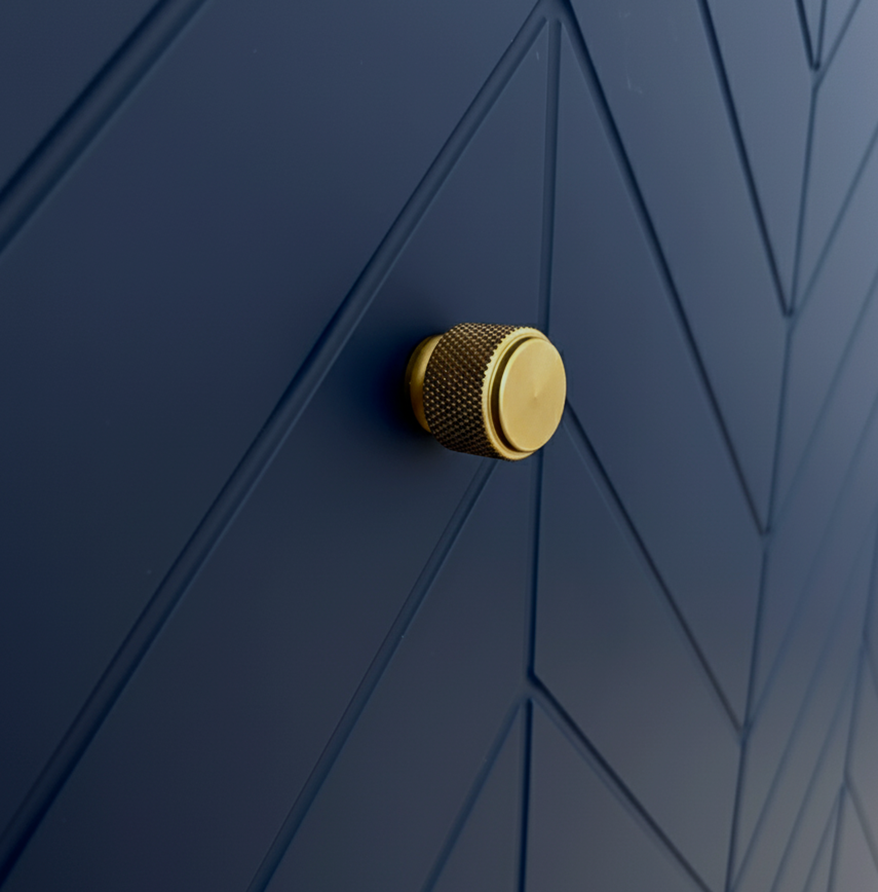 Frontura Boneo Möbelfront für IKEA BESTÅ in dunkelblau mit Möbelknopf