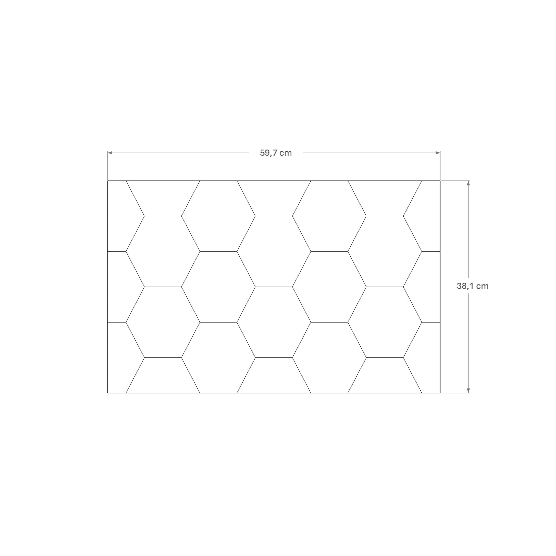 Abmessungen der Frontura Möbelfront Hexory klein passend für IKEA BESTÅ