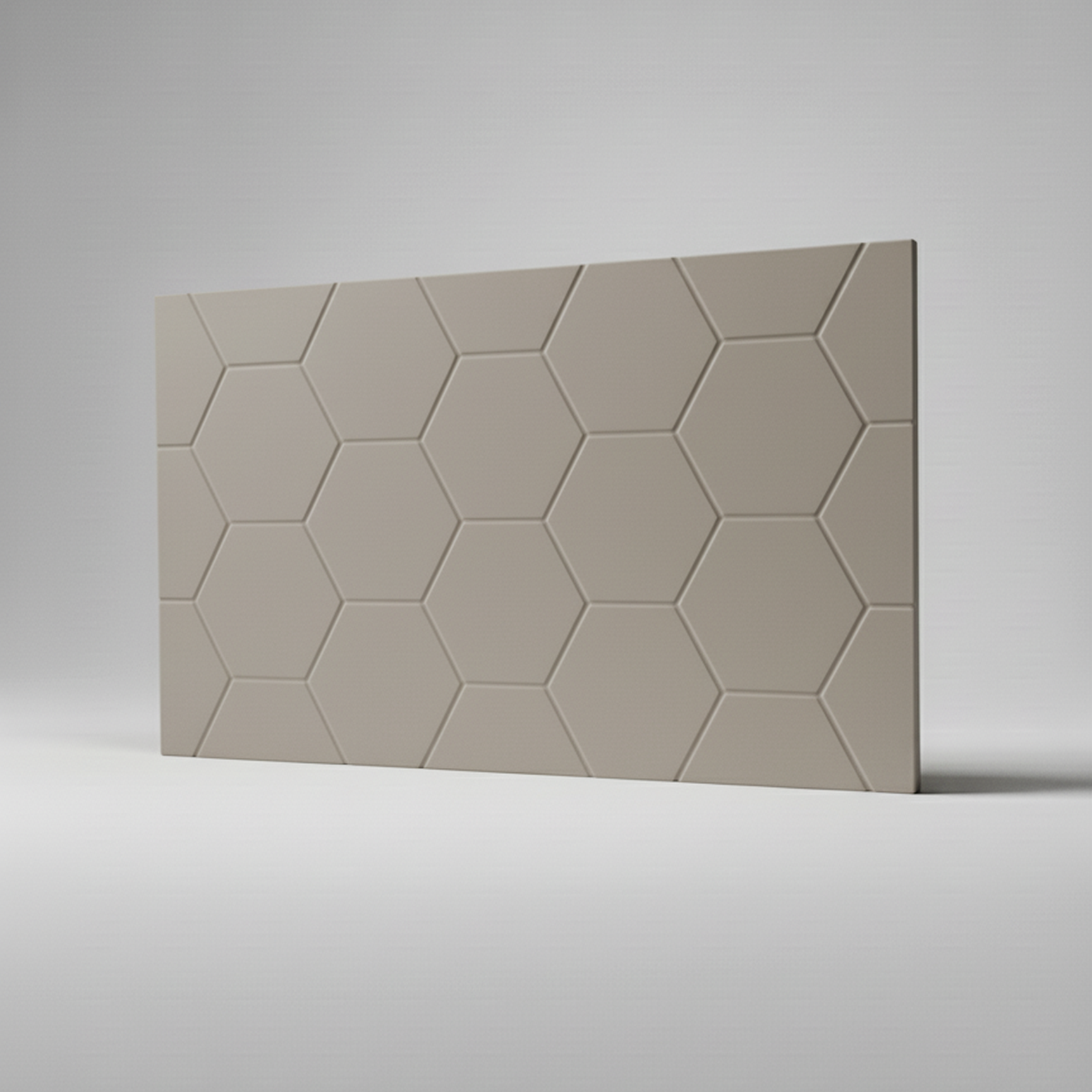 Hexory kleine Möbelfront für IKEA BESTÅ – grau-beige Designfront mit geometrischem Waben-Relief von Frontura