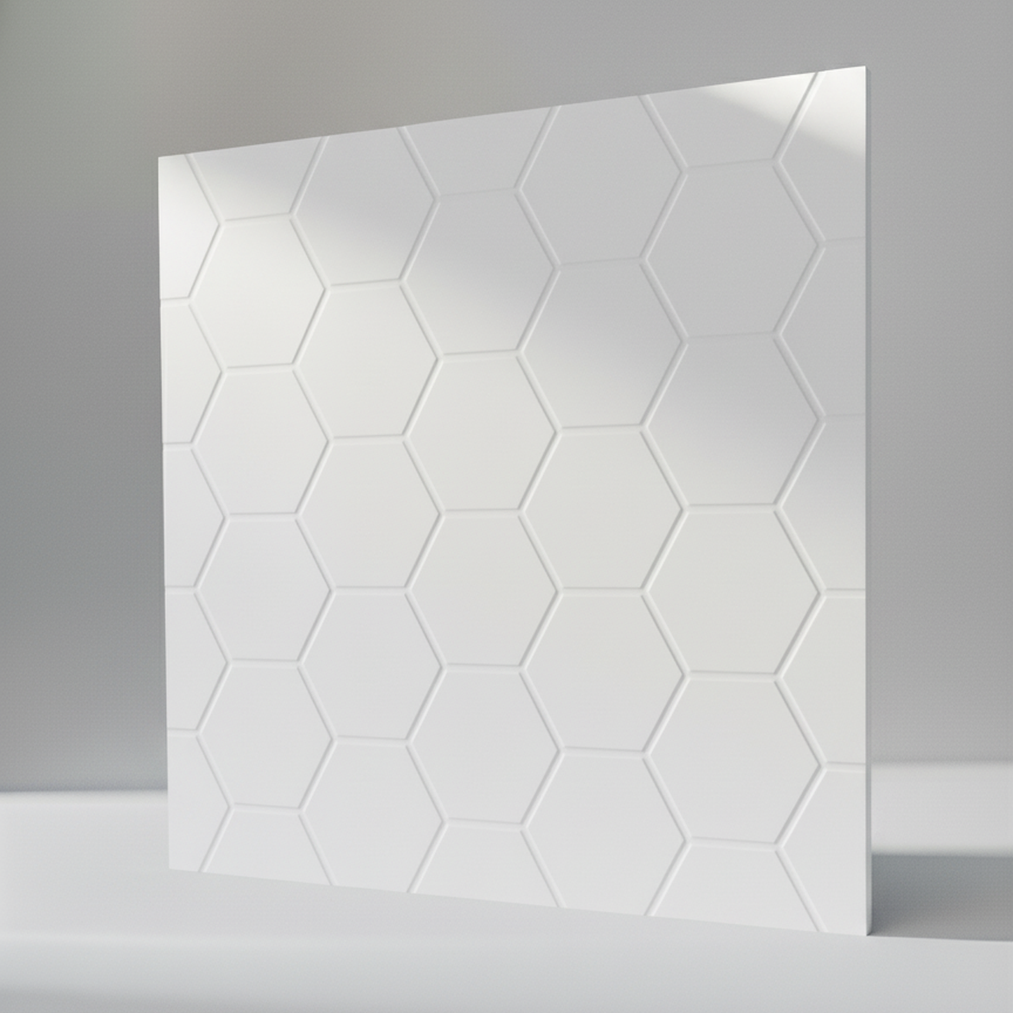 Hexory große Möbelfront für IKEA BESTÅ – weisse Designfront mit geometrischem Waben-Relief von Frontura