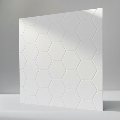 Hexory große Möbelfront für IKEA BESTÅ – weisse Designfront mit geometrischem Waben-Relief von Frontura