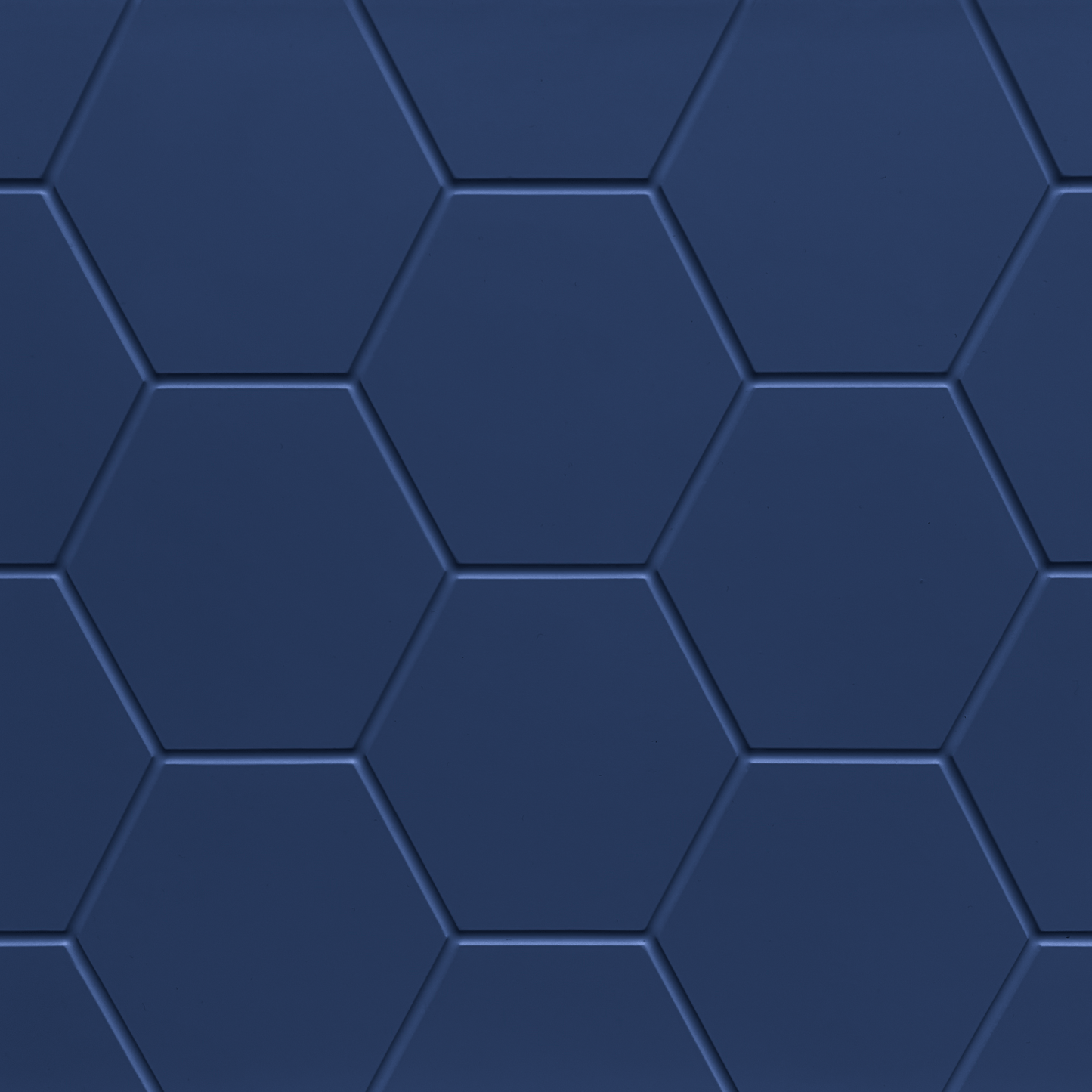 Detail der Hexory Möbelfront für IKEA BESTÅ in dunkelblau mit geometrischem Waben-Relief