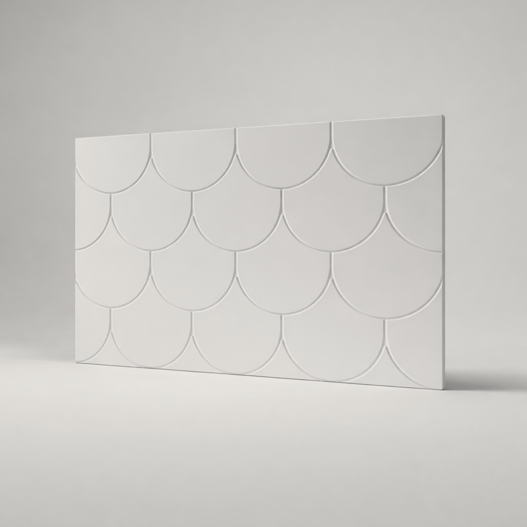 Scalora kleine Möbelfront für IKEA BESTÅ – weisse Designfront mit geometrischem Fischschuppen-Relief von Frontura