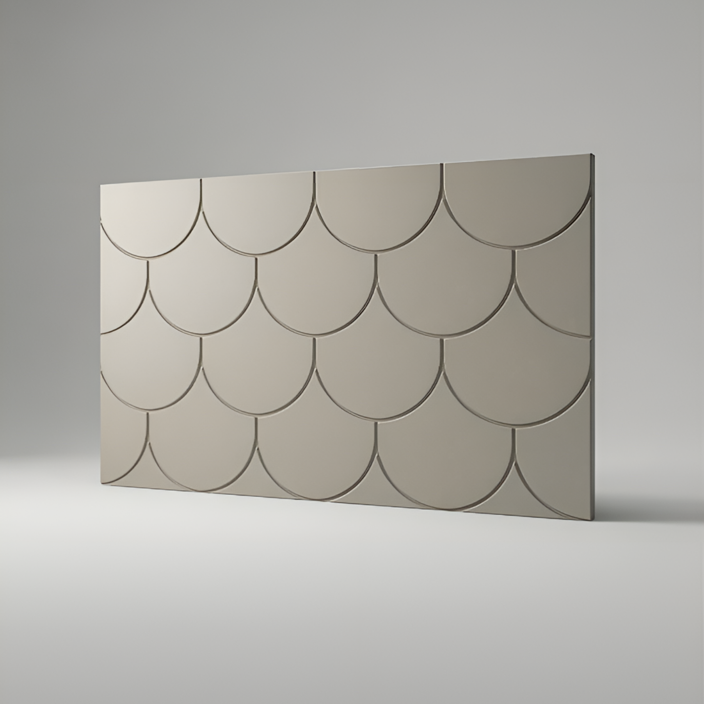 Scalora kleine Möbelfront für IKEA BESTÅ – grau-beige Designfront mit geometrischem Fischschuppen-Relief von Frontura