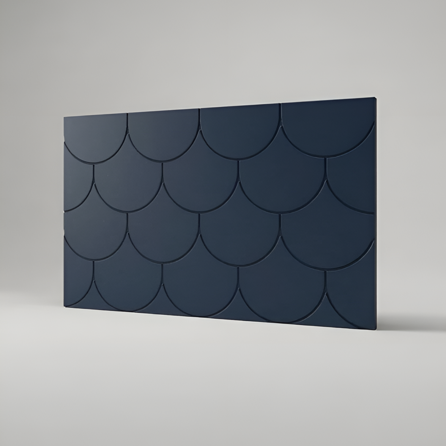 Scalora kleine Möbelfront für IKEA BESTÅ – dunkelblaue Designfront mit geometrischem Fischschuppen-Relief von Frontura