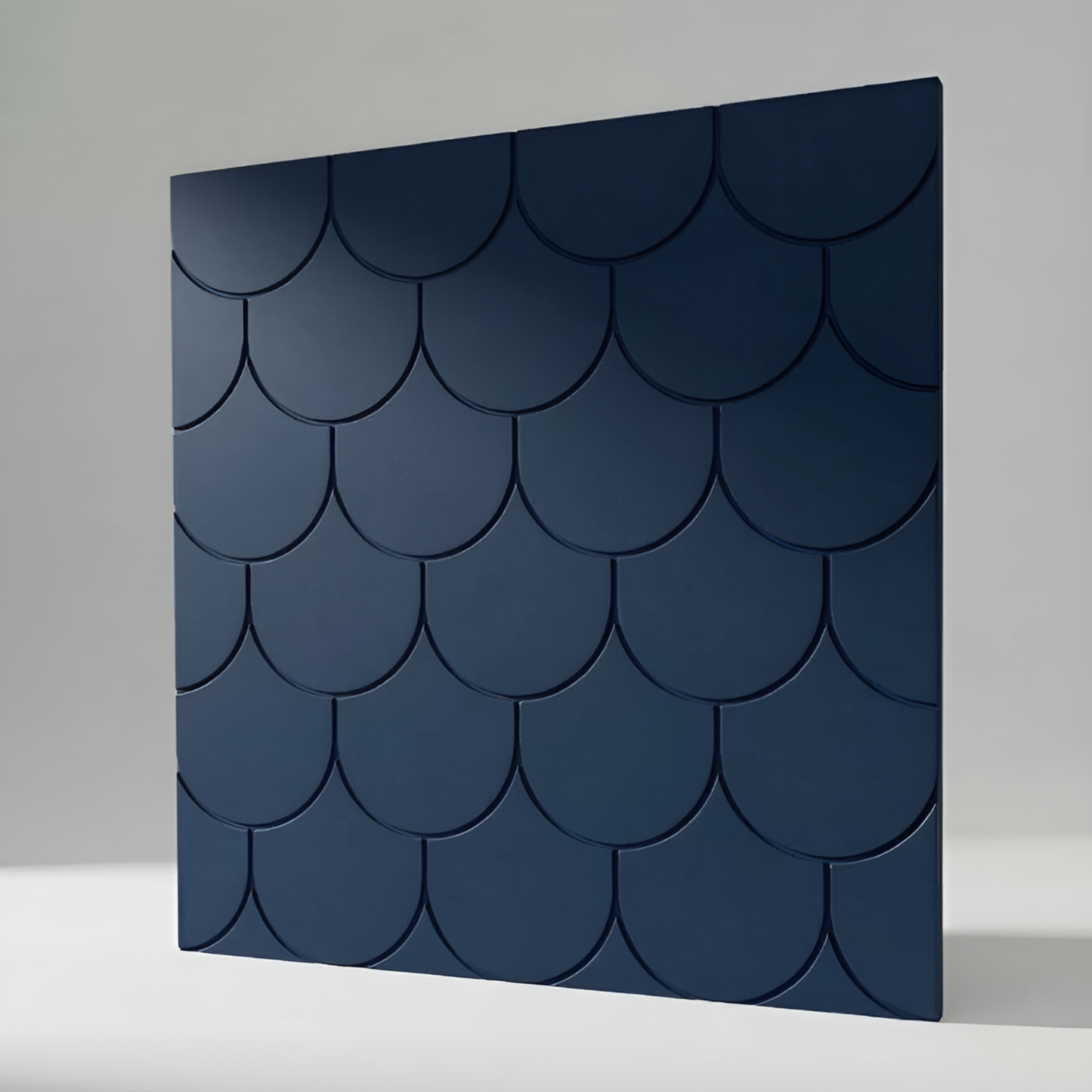 Scalora große Möbelfront für IKEA BESTÅ – dunkelblaue Designfront mit geometrischem Fischschuppen-Relief von Frontura