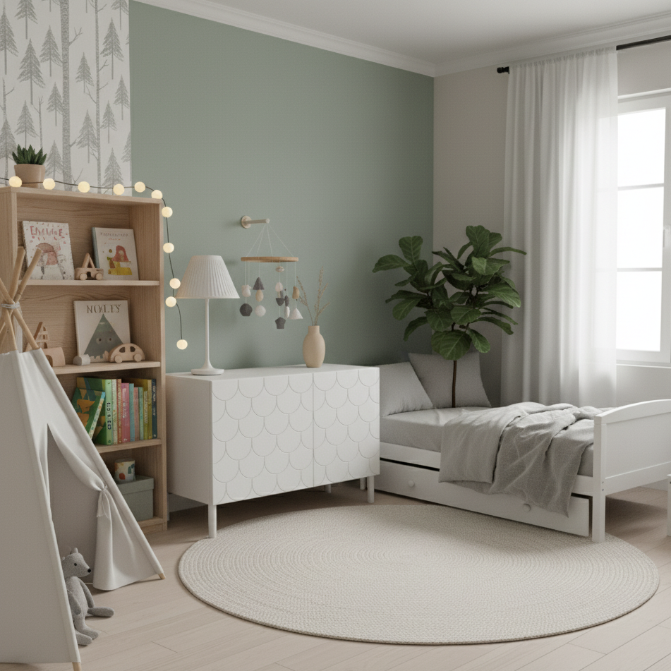 Frontura Scalora Möbelfront groß in weiss an einem IKEA BESTÅ Sideboard