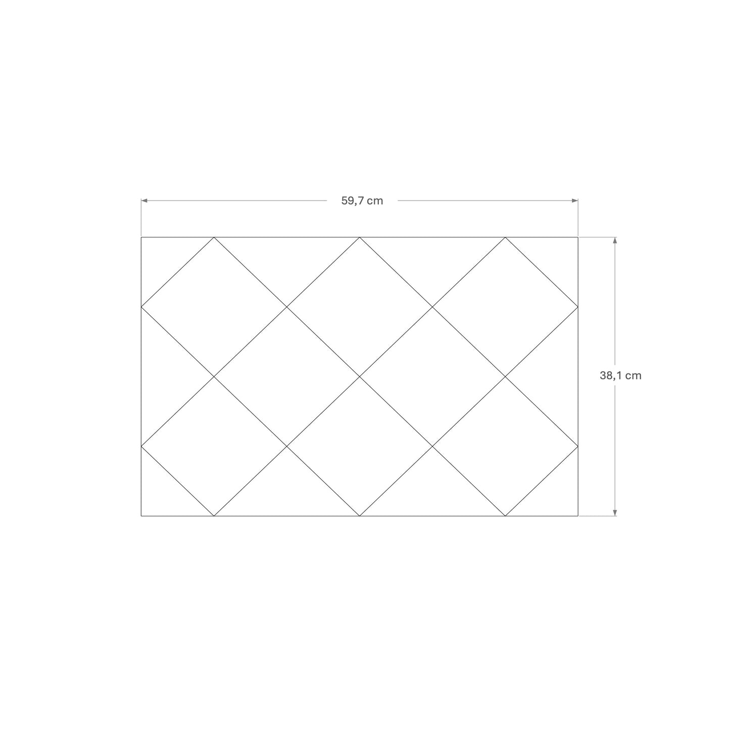 Abmessungen der Frontura Möbelfront Tabula klein passend für IKEA BESTÅ