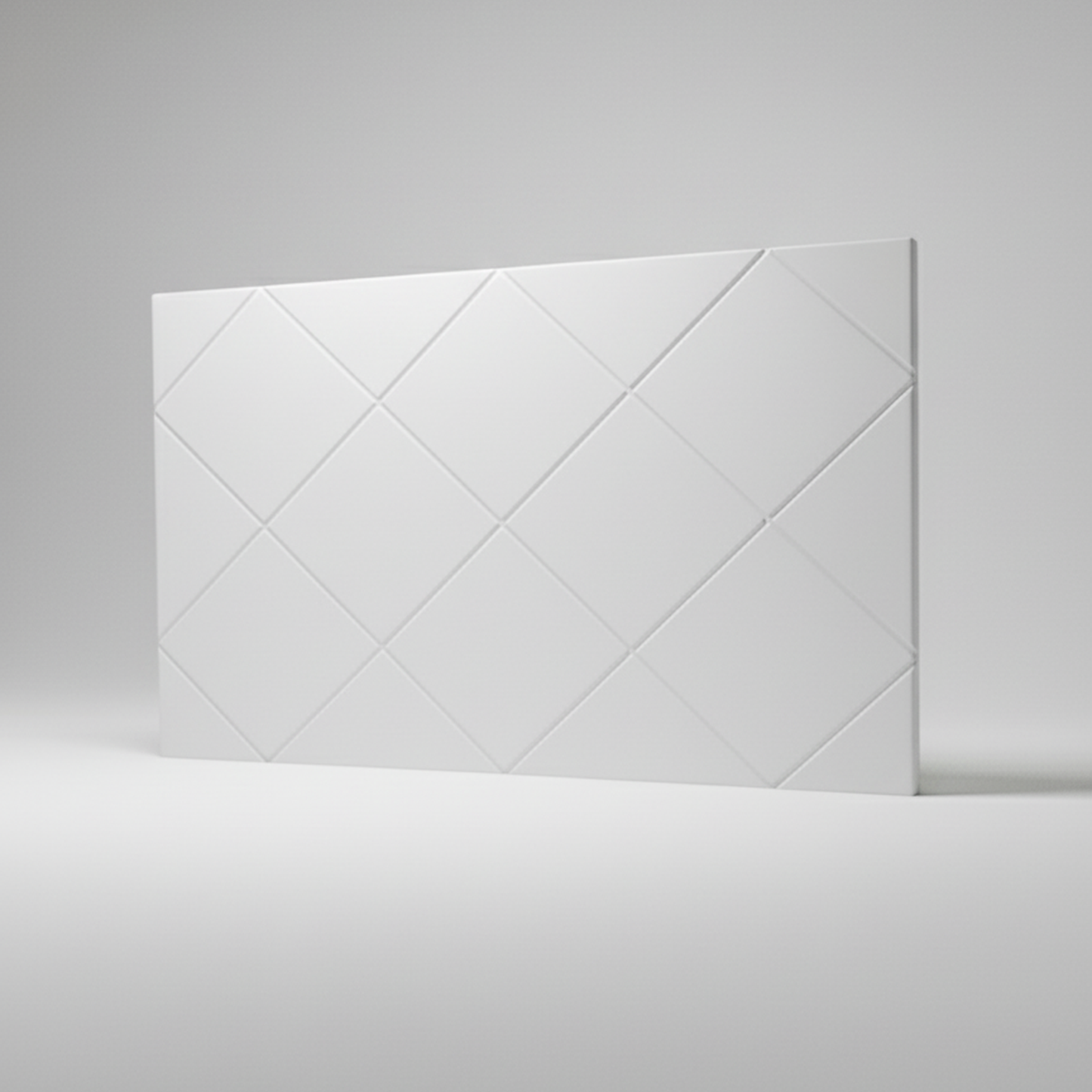 Tabula kleine Möbelfront für IKEA BESTÅ – weisse Designfront mit geometrischem Rauten-Relief von Frontura