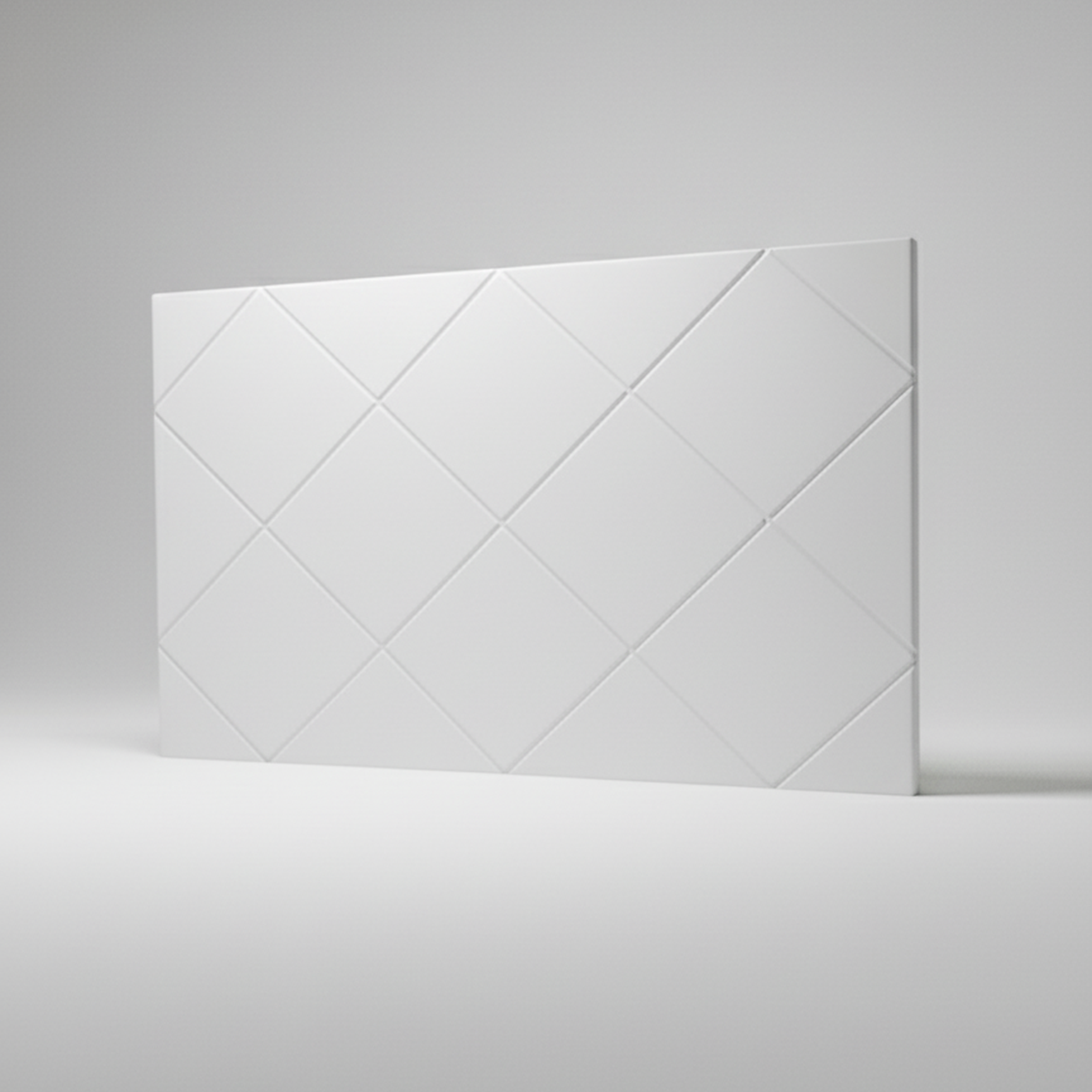 Tabula kleine Möbelfront für IKEA BESTÅ – weisse Designfront mit geometrischem Rauten-Relief von Frontura