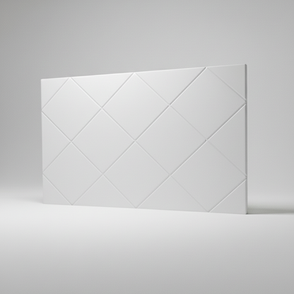 Tabula kleine Möbelfront für IKEA BESTÅ – weisse Designfront mit geometrischem Rauten-Relief von Frontura