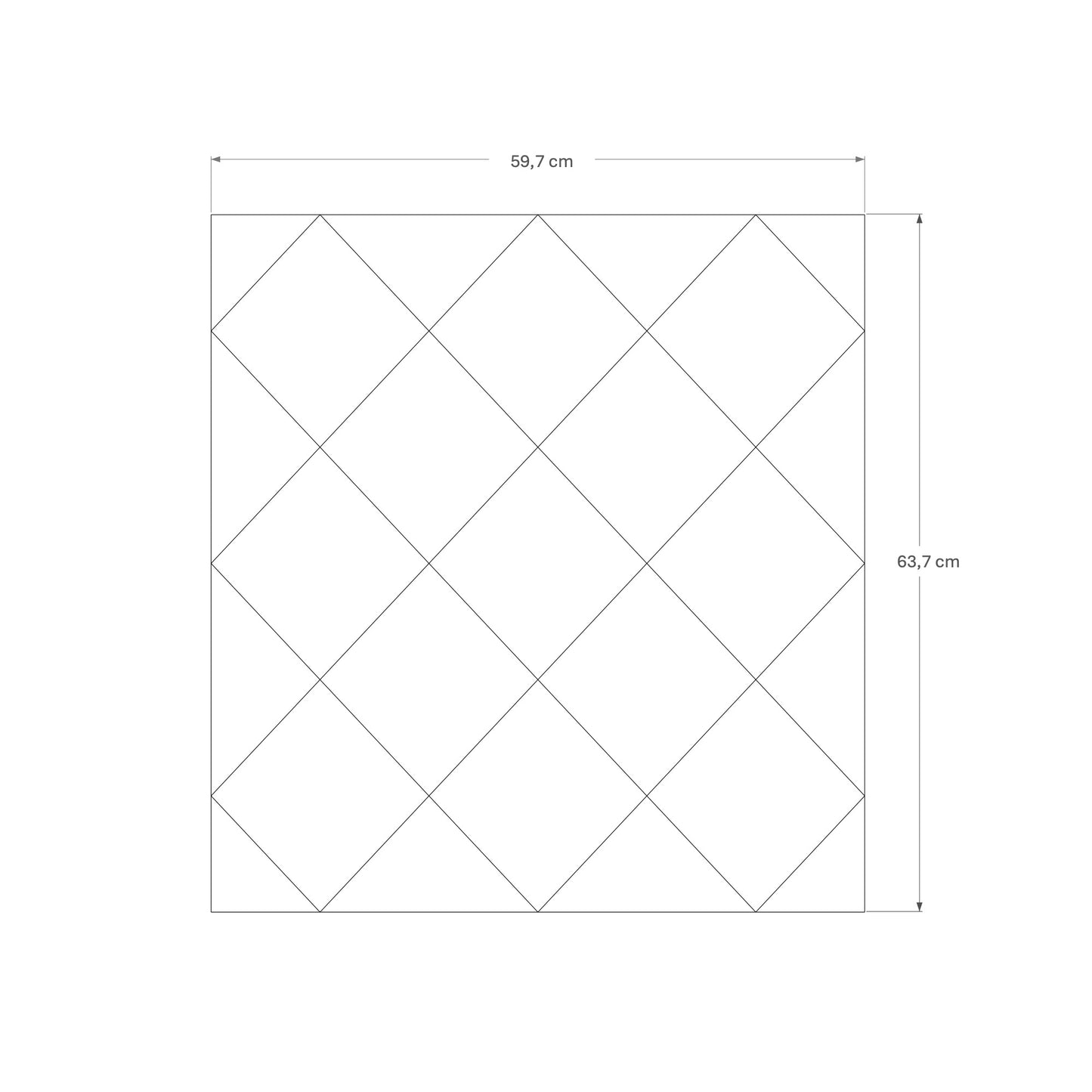Abmessungen der Frontura Möbelfront Tabula gross passend für IKEA BESTÅ