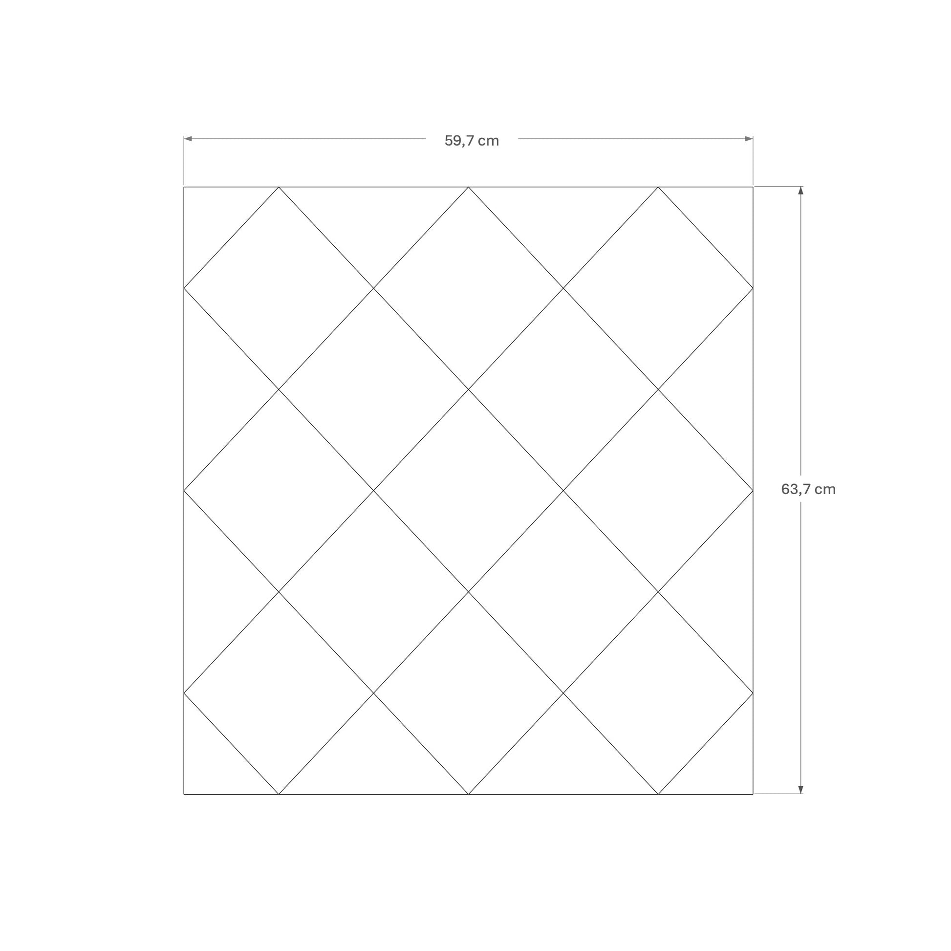 Abmessungen der Frontura Möbelfront Tabula gross passend für IKEA BESTÅ