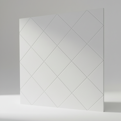 Tabula große Möbelfront für IKEA BESTÅ – weisse Designfront mit geometrischem Rauten-Relief von Frontura