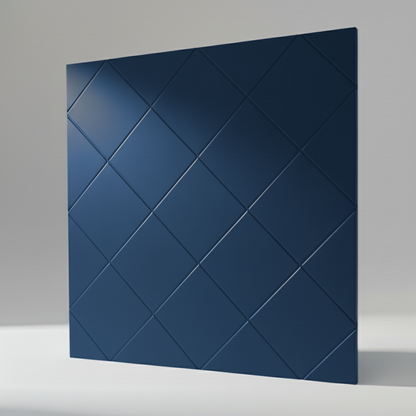 Tabula große Möbelfront für IKEA BESTÅ – dunkelblaue Designfront mit geometrischem Rauten-Relief von Frontura