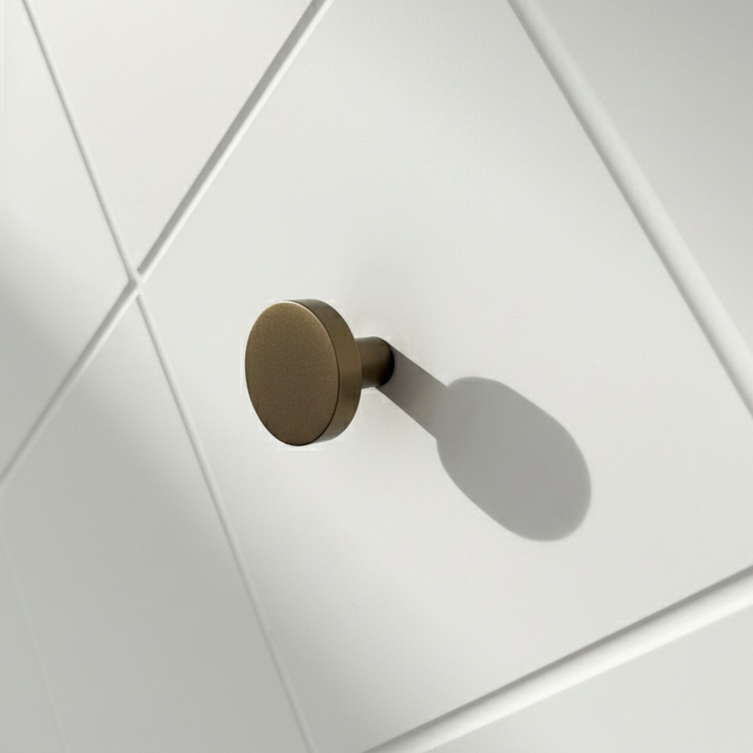 Frontura Tabula Möbelfront für IKEA BESTÅ in weiss mit Möbelknopf