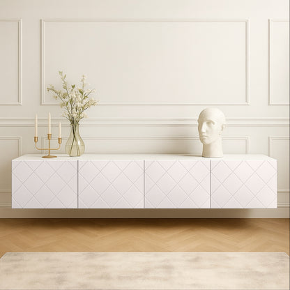 Frontura Tabula Möbelfront klein in weiss an einem IKEA BESTÅ Sideboard